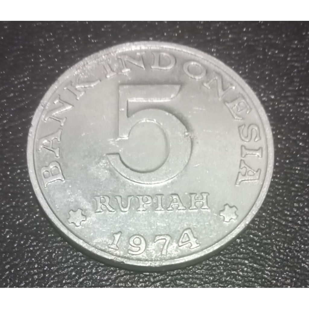 Koin 5 Rupiah KB Besar 1974 Used