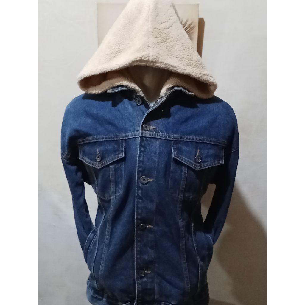 Jacket Jeans Tebal Zaraman Size L large