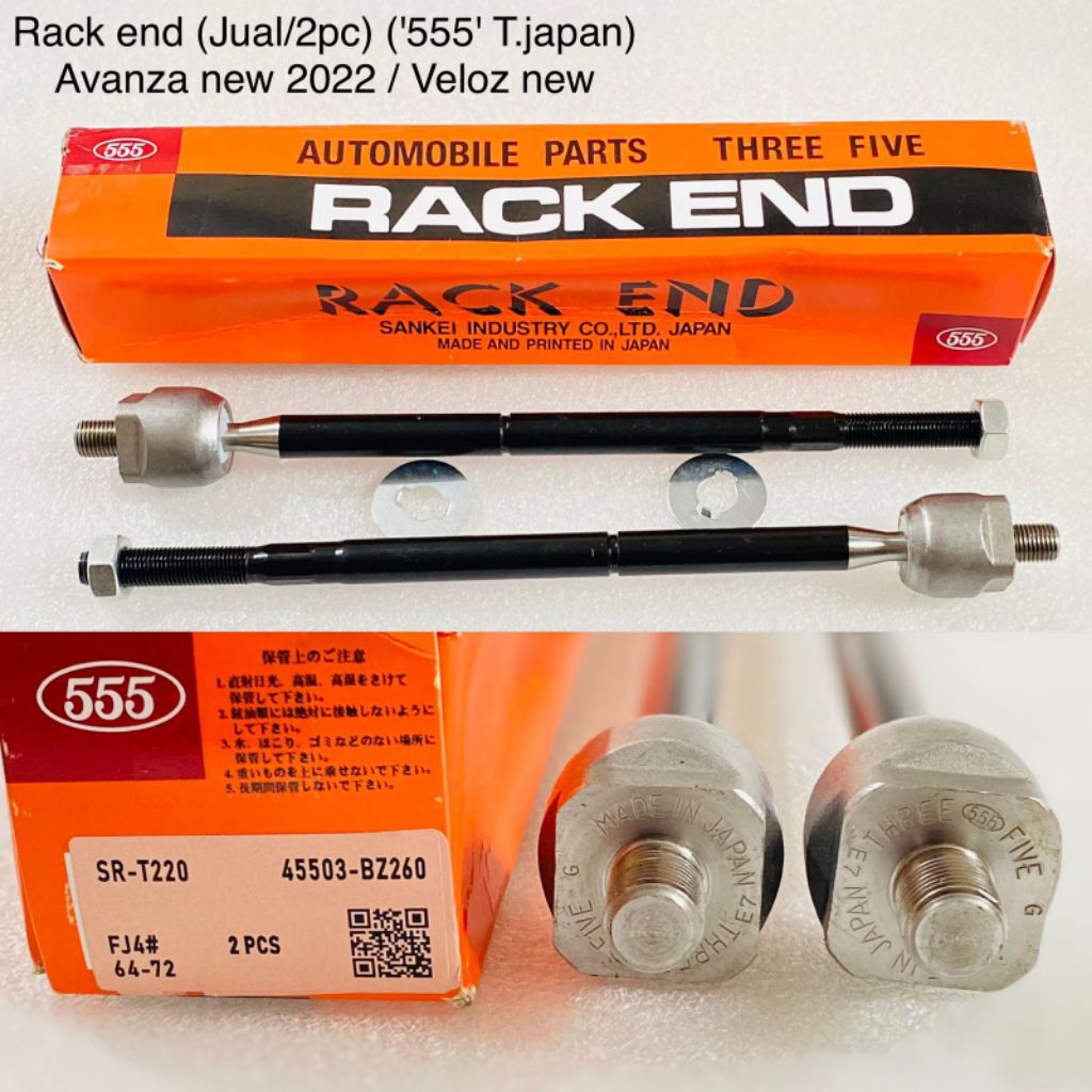 RACK END AVANZA NEW VELOZ NEW /RACK END MOBIL TOYOTA AVANZA NEW VELOZ NEW 2022 ORIGINAL 555 japan 2p
