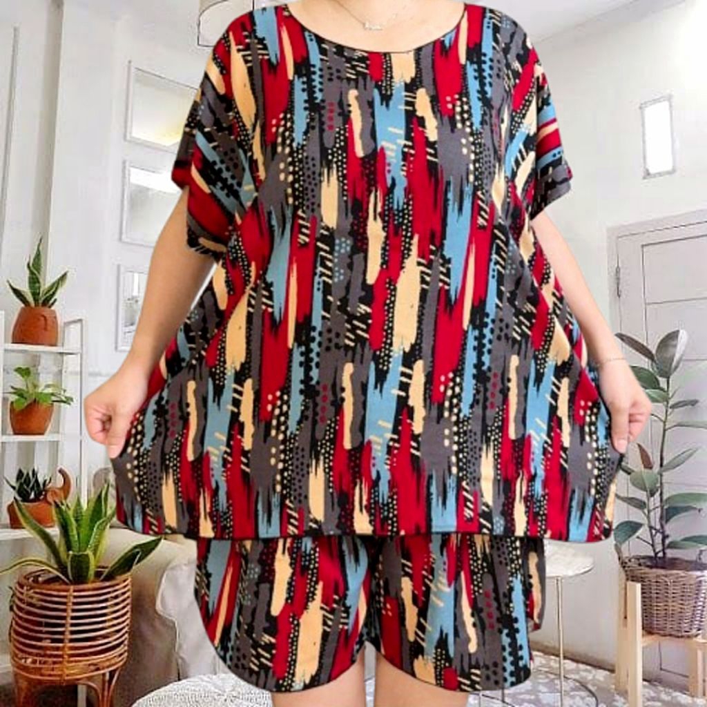 setelan baby doll jumbo LD 143 CM JUMBO BIG SIZE setelan wanita jumbo bahan rayon berkwalitas