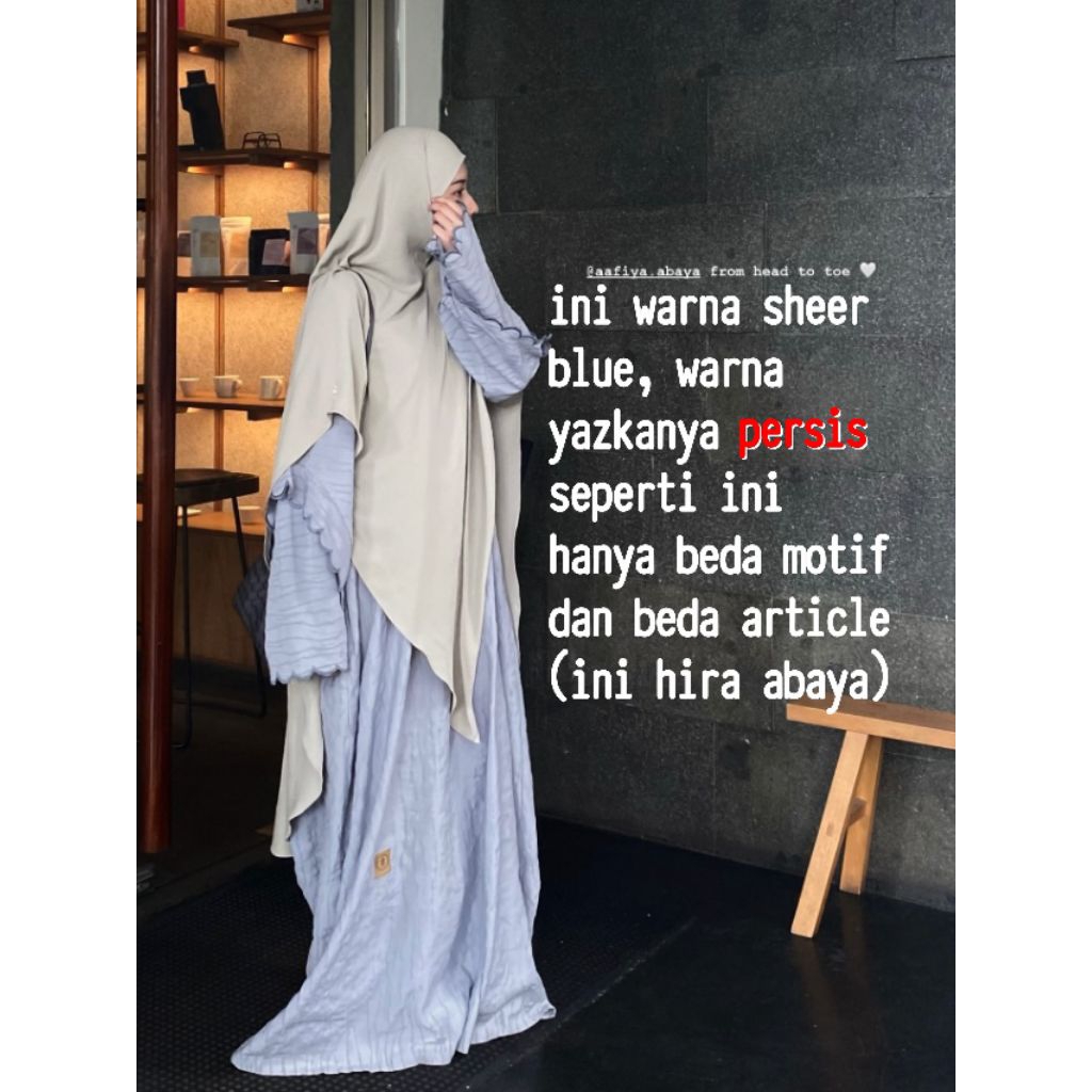 AAFIYA ABAYA | Khaira Abaya | Noura Abaya | Yazka Pattern Pink S/M | Yazka Pattern Sheer Blue | Yazk