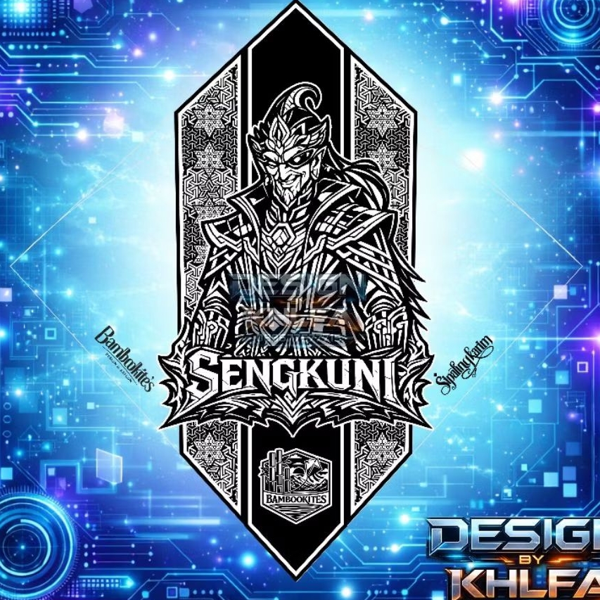 (hanya kertas)  "SENGKUNI" Kertas layangan sablon 1 warna hitam