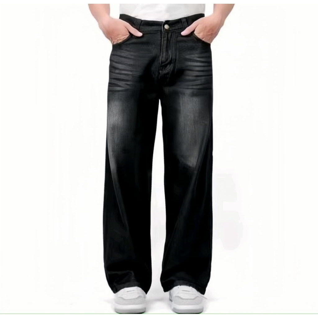 Celana Baggy Jeans Pria Highwaist Celana Jeans Baggy