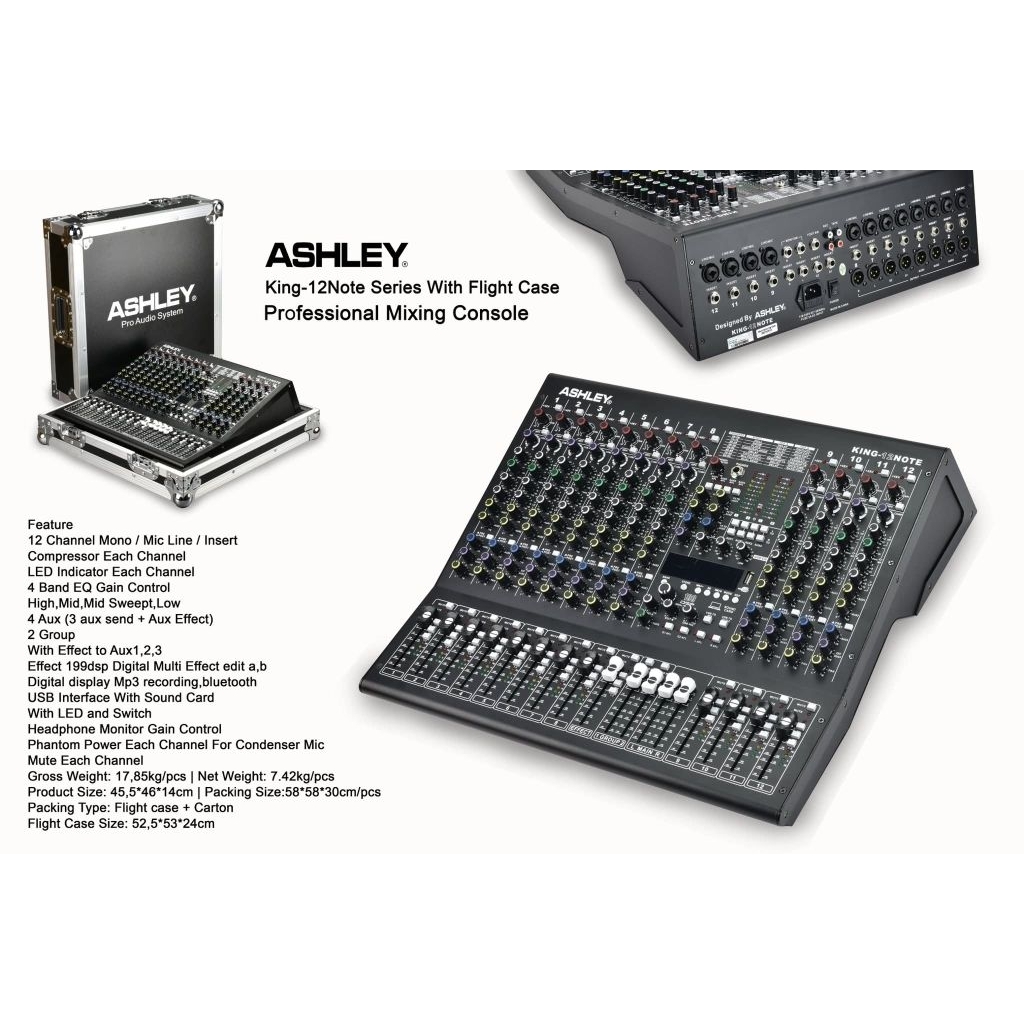Mixer Ashley King 12Note Hardcase Mixer Ashley