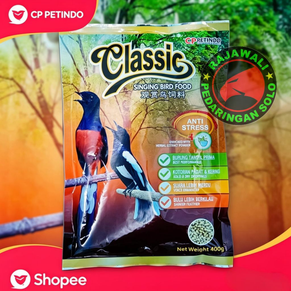 Voer Classic 400gr Kuning - Pur Burung Murai Batu Kacer Cucak Ijo Cucak Jenggot Anis Merah