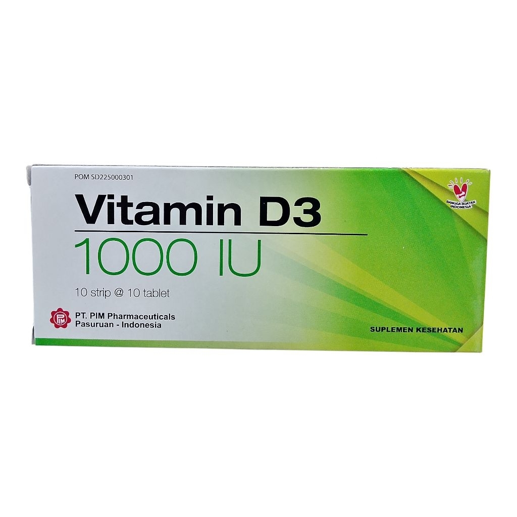 Vitamin D3 1000 IU Box 100 Tablet