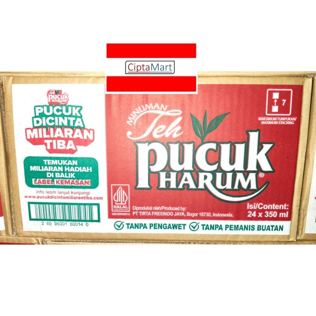 Teh Pucuk Harum 24 x 350 ml Botol ( 1 dus )
