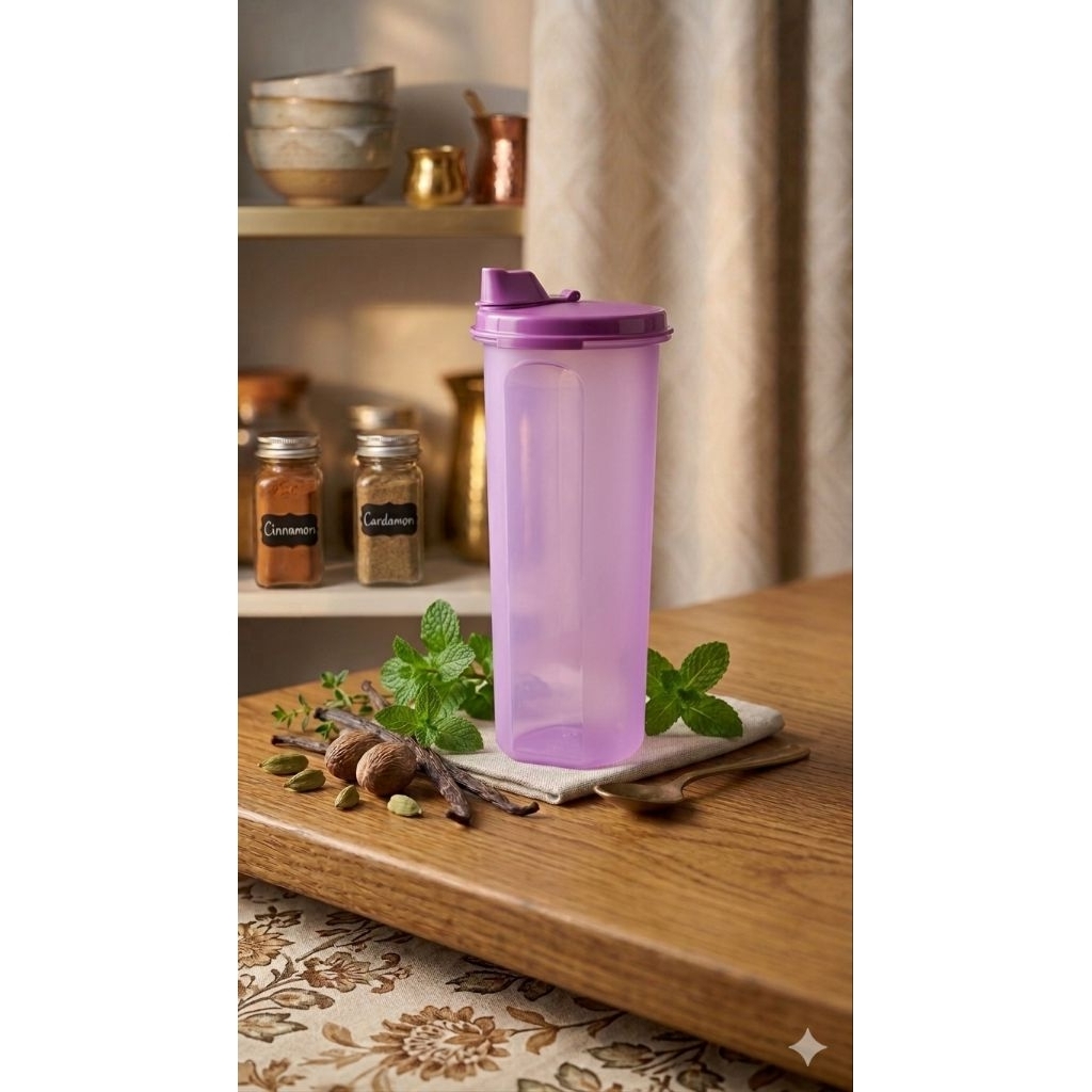Tupperware Compact Cooking Oil Dispenser – Ungu 890 ml - botol wadah minyak tupperware new