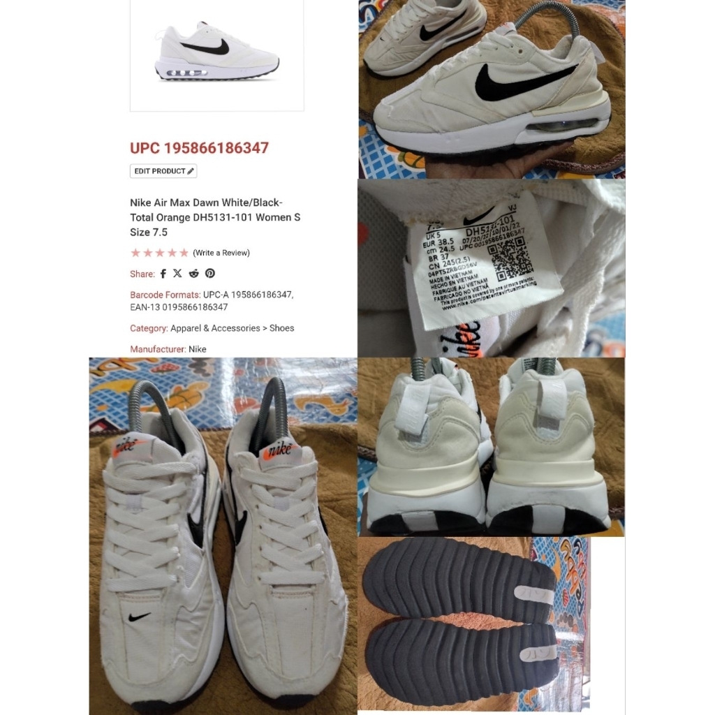 Sepatu Preloved Second Original Nike Airmax AM Dawn Size 38