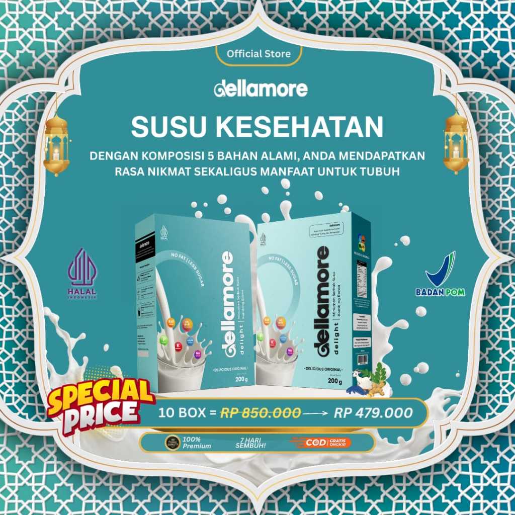Paket 10 Box, Dellamore (Dellicia and More) susu pengobatan Sendi dan tulang, Diabetes, asam urat da