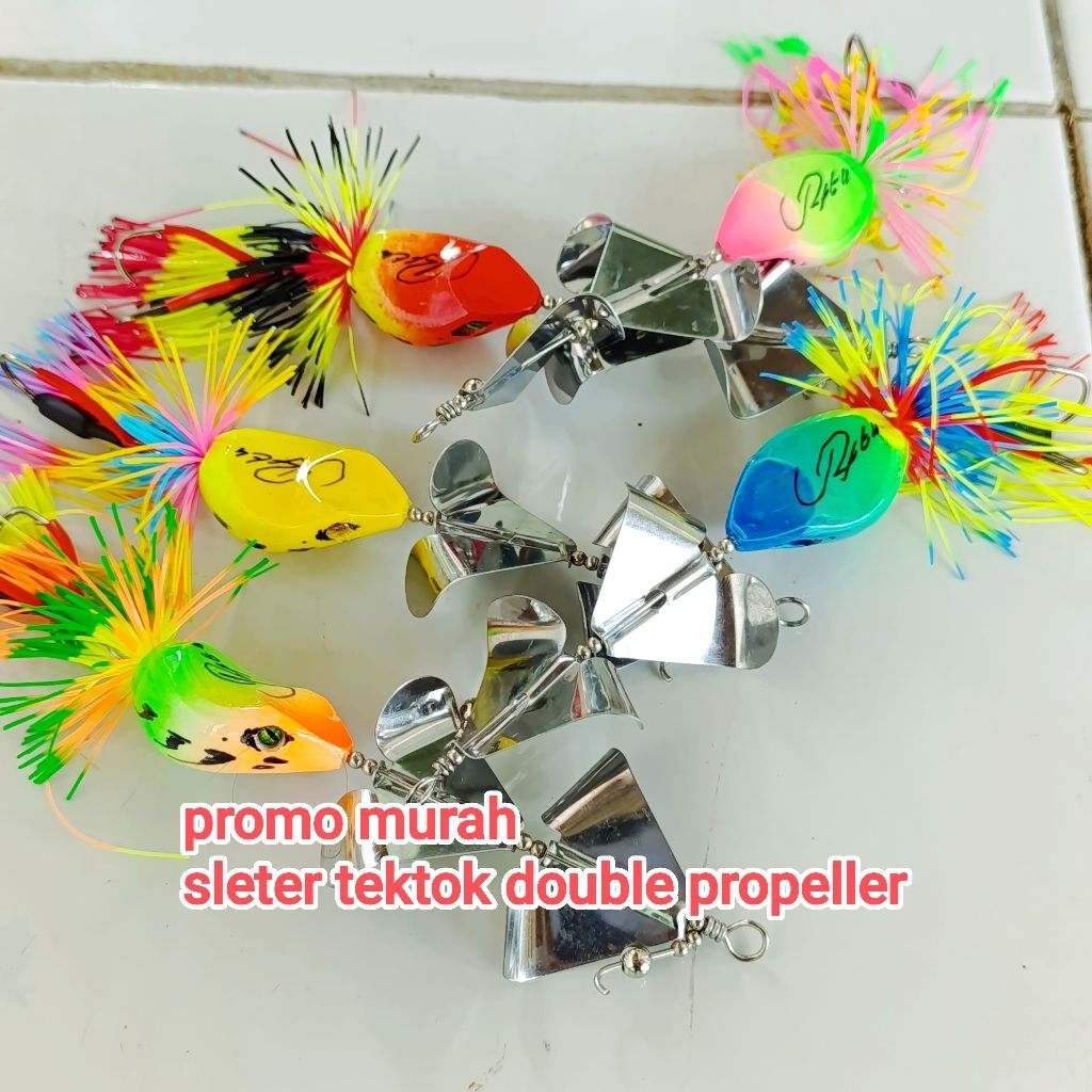 PROMO MURAH. UMPAN CASTING TOMAN SLETER TEKTOK DOUBLE PROPELLER