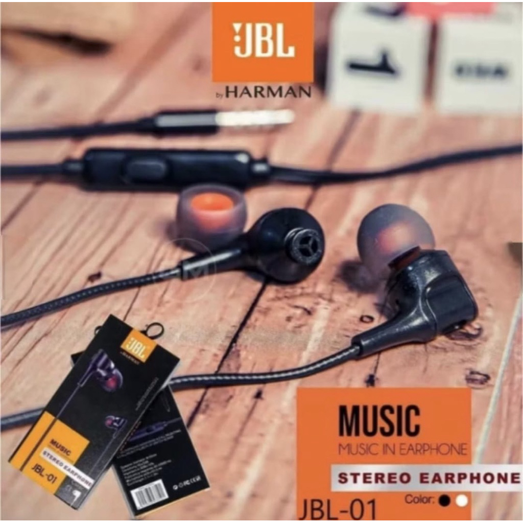 HF | HEADSET | HANDSFREE JBL-01 STEREO EARPHONE KODE MH