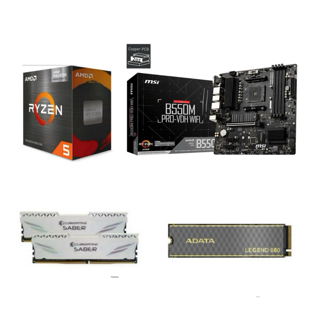 Paket Processor AMD RYZEN 5 5600 / 5600GT RAM DDR4 16GB B550 WiFi
