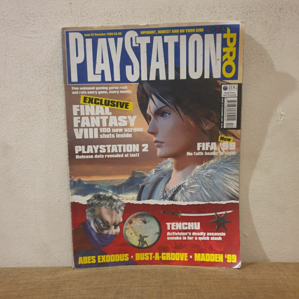 Majalah Game Vintage Import Playstation Pro December 1998 cover Final Fantasy VIII