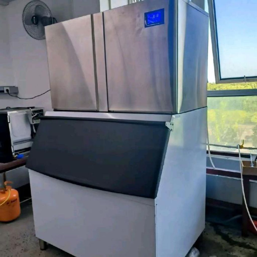 Mesin Pembuat Es Batu Cube / Tube Kristal 1 Ton HZB-1000 Ice Maker Machine Commercial untuk Restoran