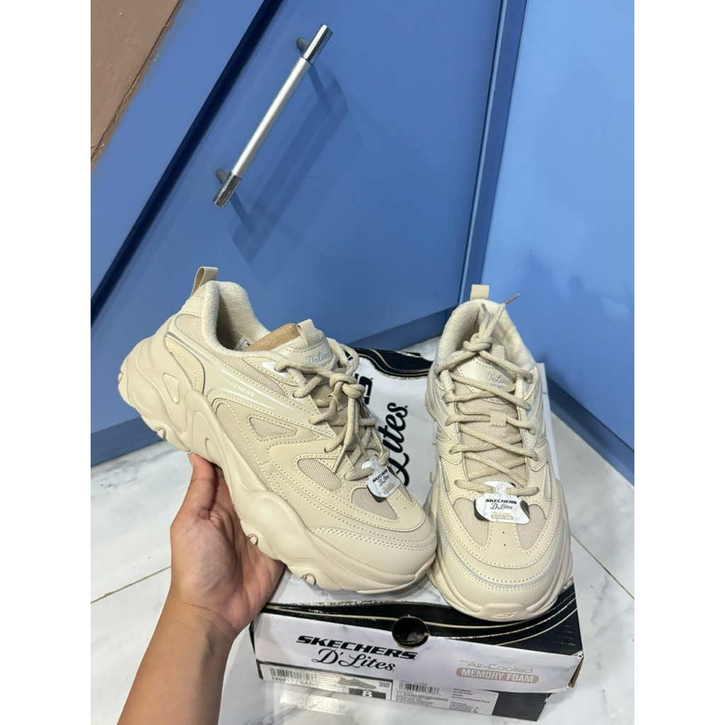 Sepatu women S kc D'lites cokelat beige ukuran 38 insole 25cm sale 70% (150522/SAND)