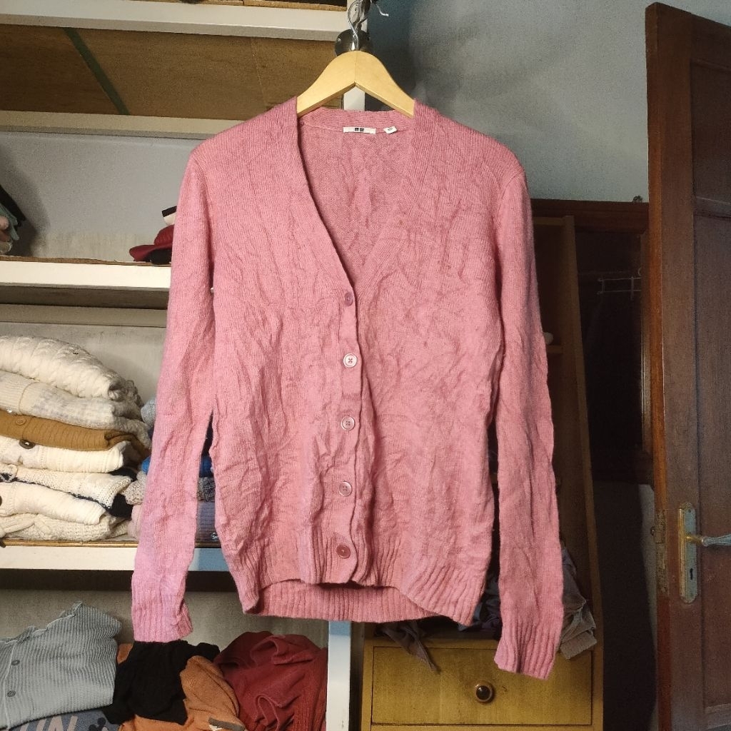 Cardigan Uniqlo Pink Mauve