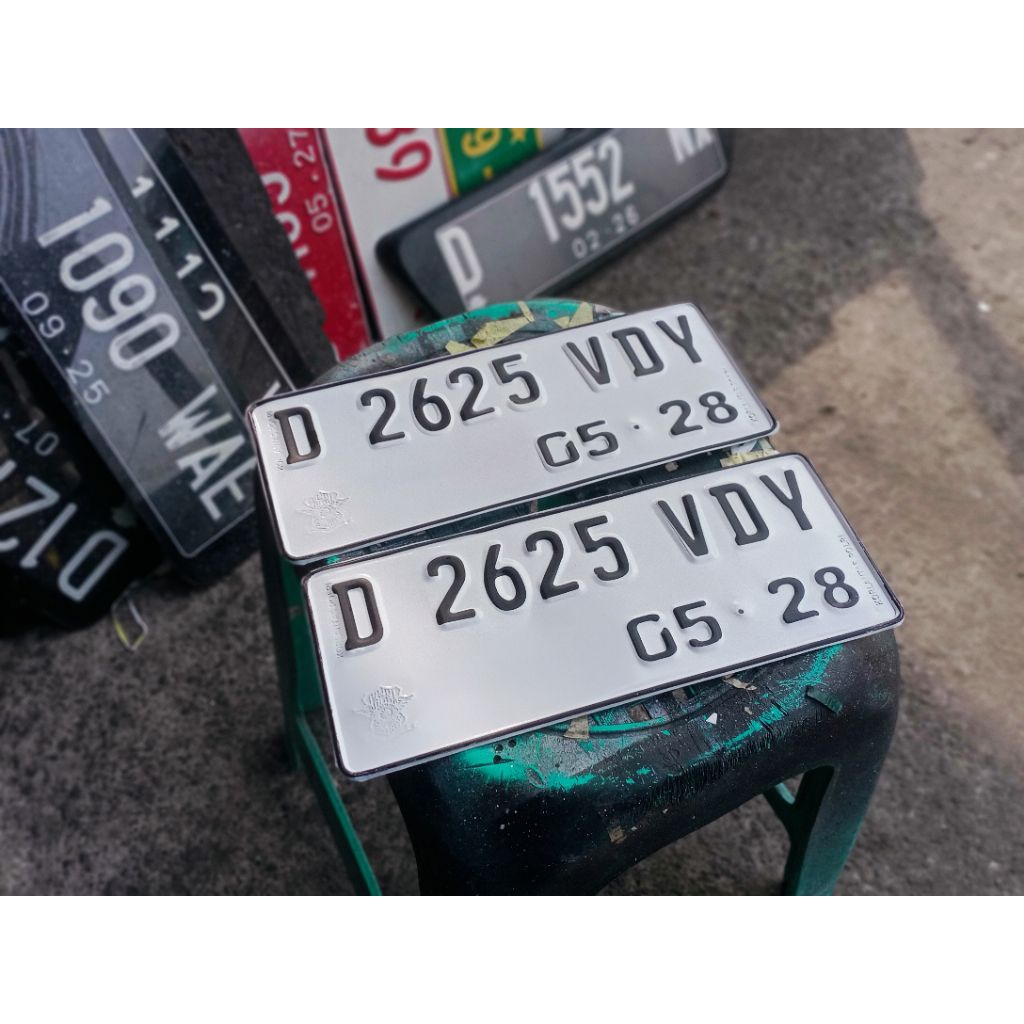 Plat Nomor Motor Font Baru