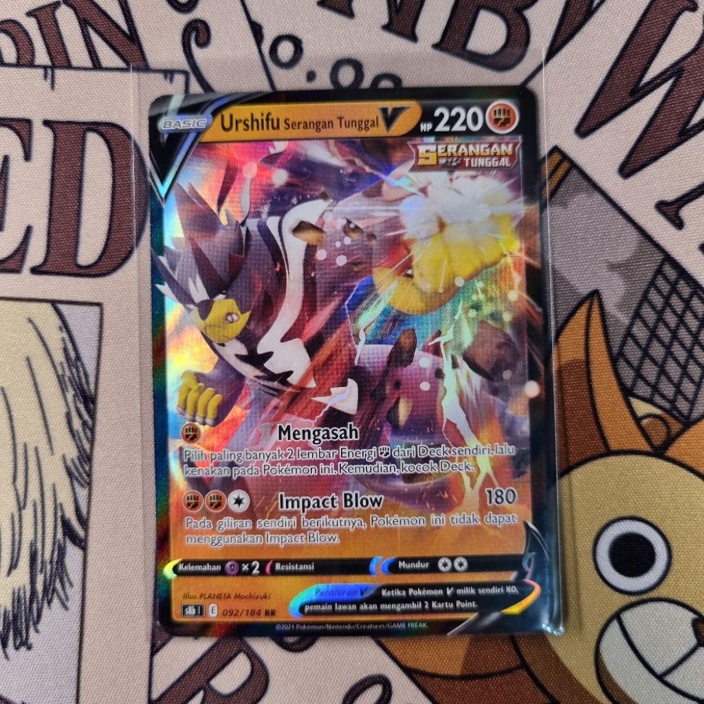 Urshifu Serangan Tunggal V RR Pokemon TCG Indo
