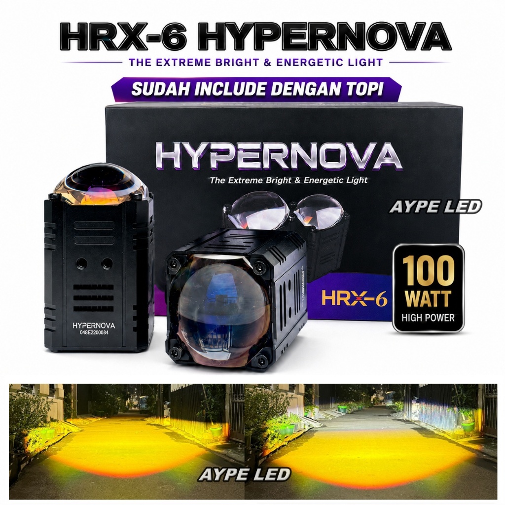 HYPERNOVA - Lampu Tembak HRX-6 100 WATT HRX-6 Mega Mini Laser X1 HYPERNOVA Mini Laser