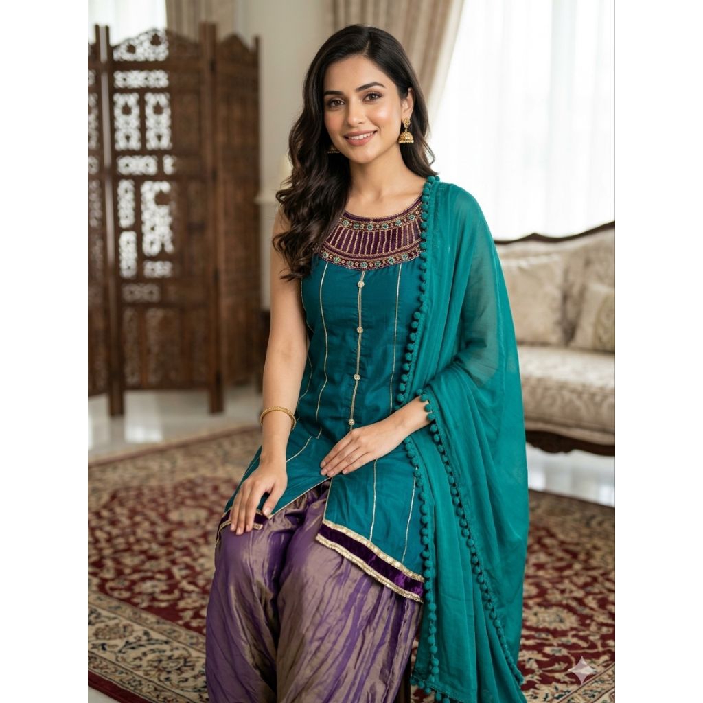 baju india set kurti