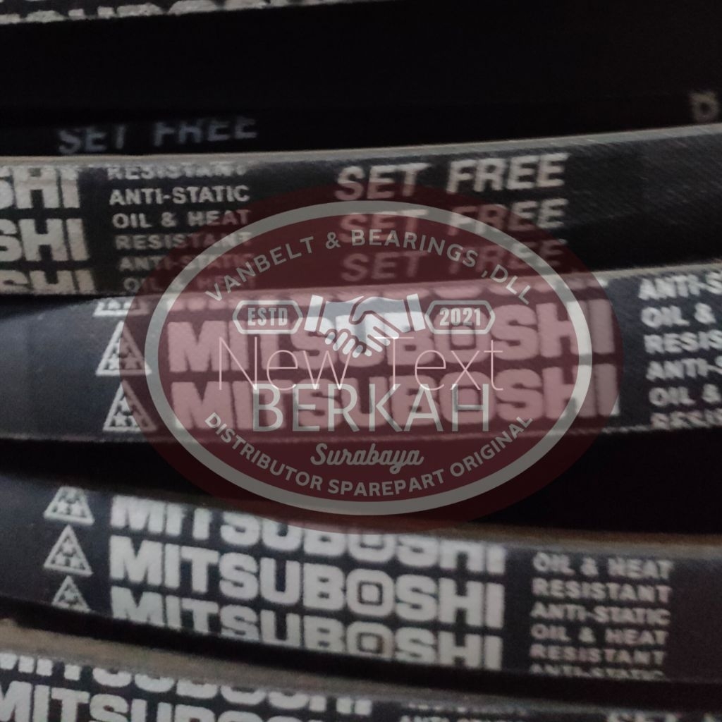VANBELT MITSUBOSHI A20 - A30 ORIGINAL ( mesin perontok padi, pompa air,mesin bubut, bor duduk, konve
