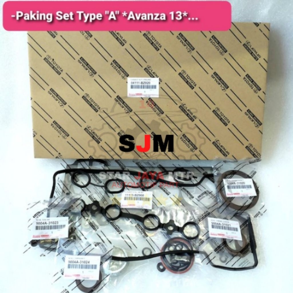 PACKING SET PAKING SET ORIGINAL. AVANZA 1.3CC NON VVTI