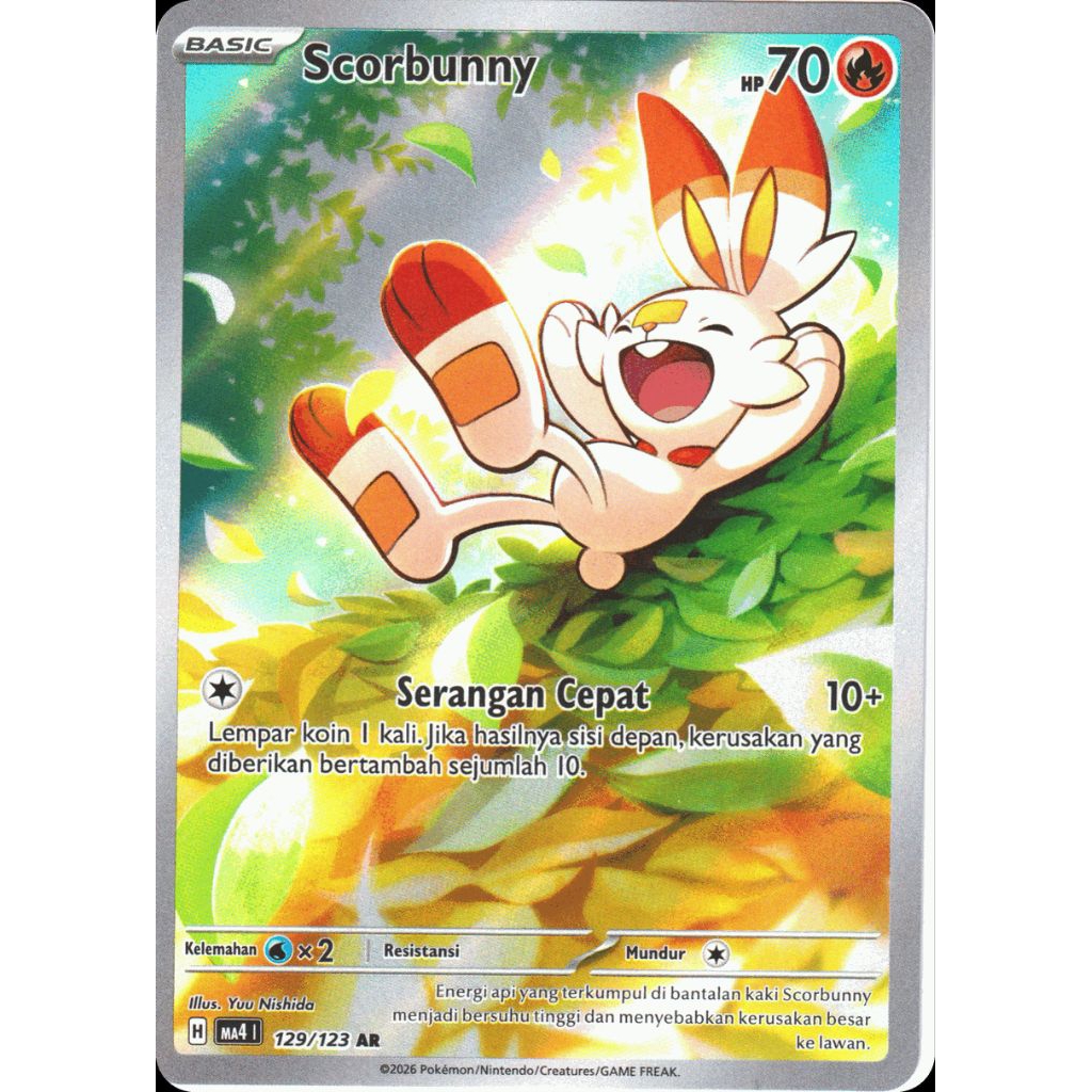 TCG POKEMON - SCORBUNNY - AR BAHASA INDONESIA
