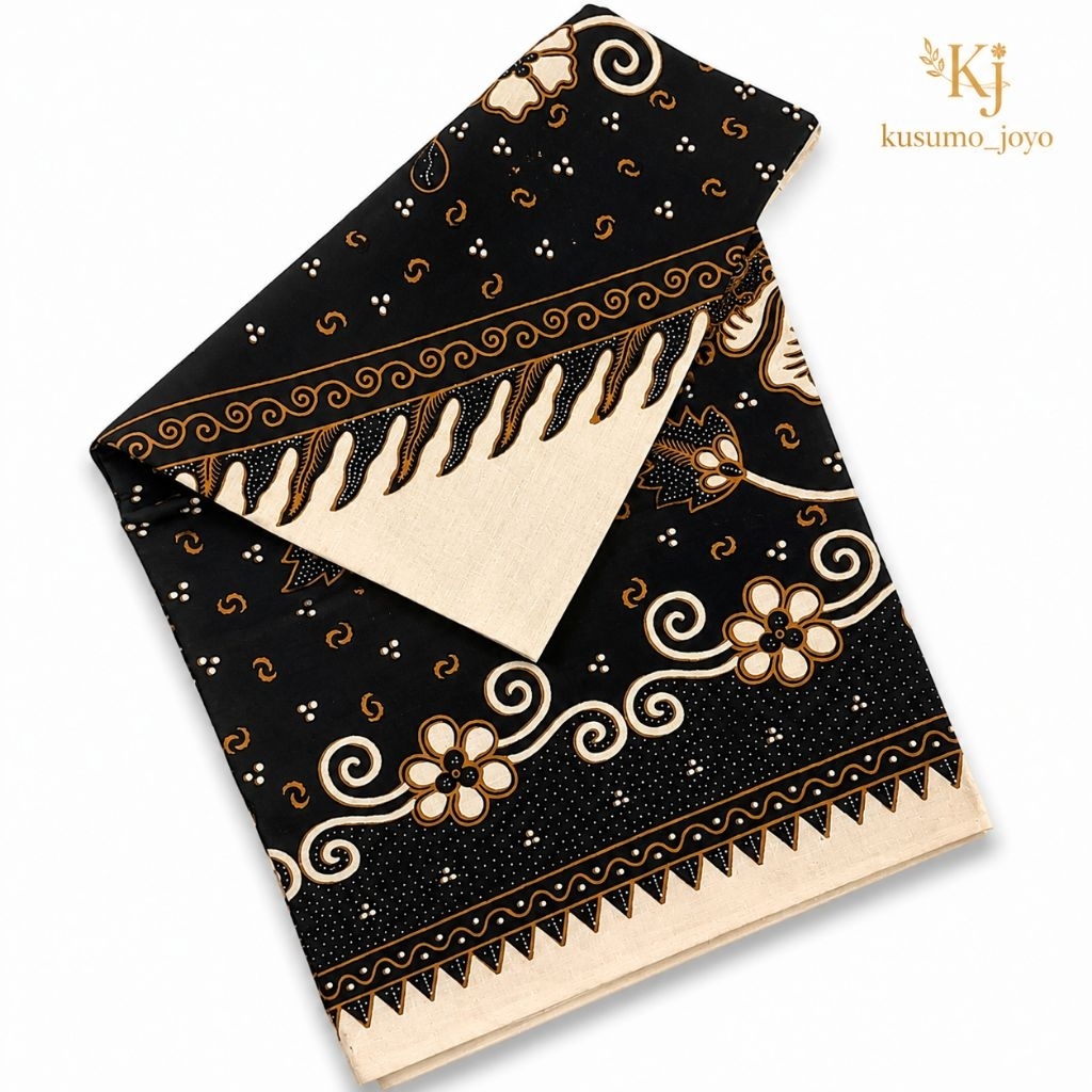 Udeng Jawa Batik Iket Semi Tulis Black Silver Series 01-12 Katun Premium 100x100 Adat Jawa Bali