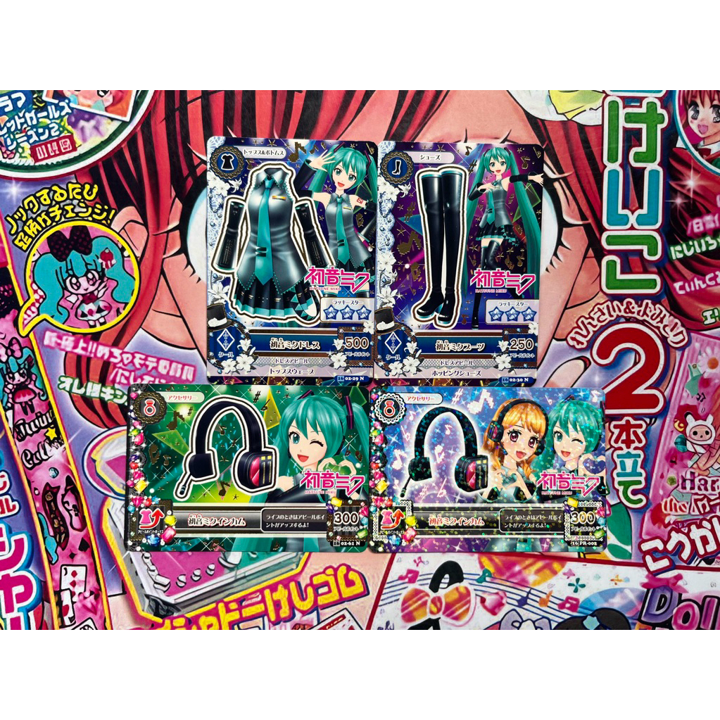 Kartu Aikatsu Aikatsu x Hatsune Miku Anime Vocaloid ft Akari Ozora Limited Edition Card Japan Jepang