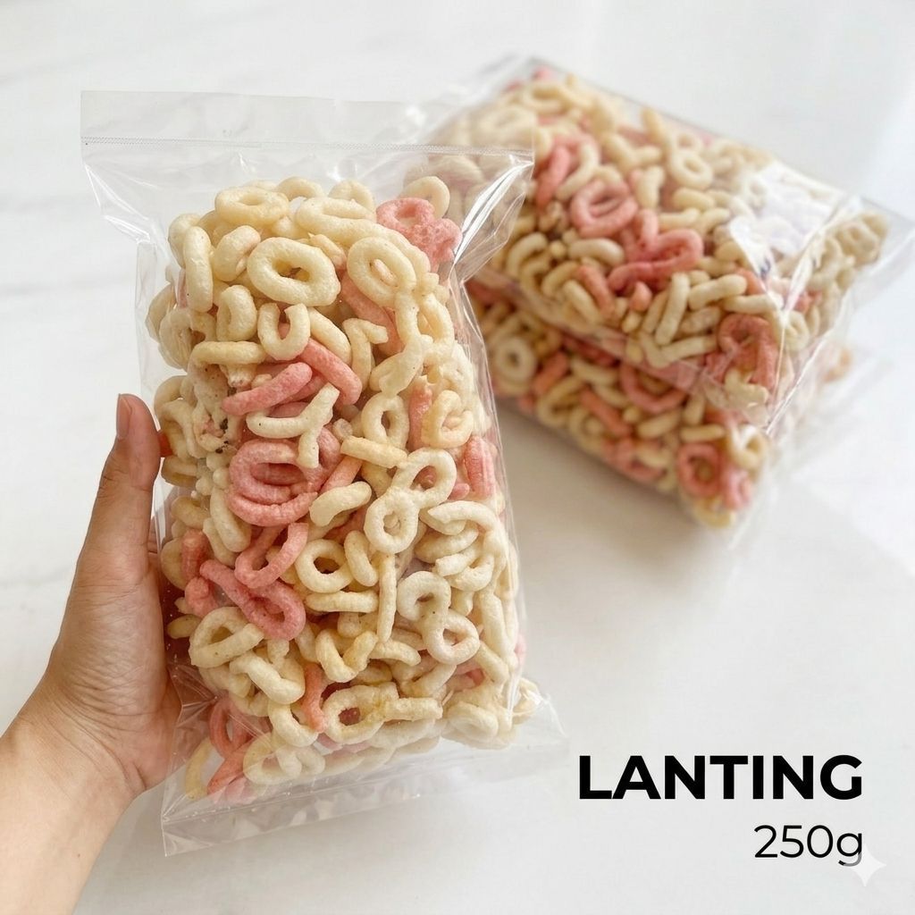 Lanting Merah Putih 1kg 500gr 250gr Lanting Kebumen Singkong Bumbu  - Aneka Camilan Magelang