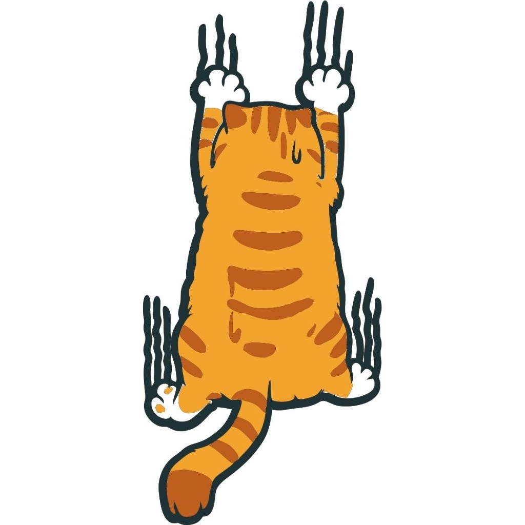 STIKER KUCING MANJAT STIKER KUCING CAKAR STIKER KUCING LUCU