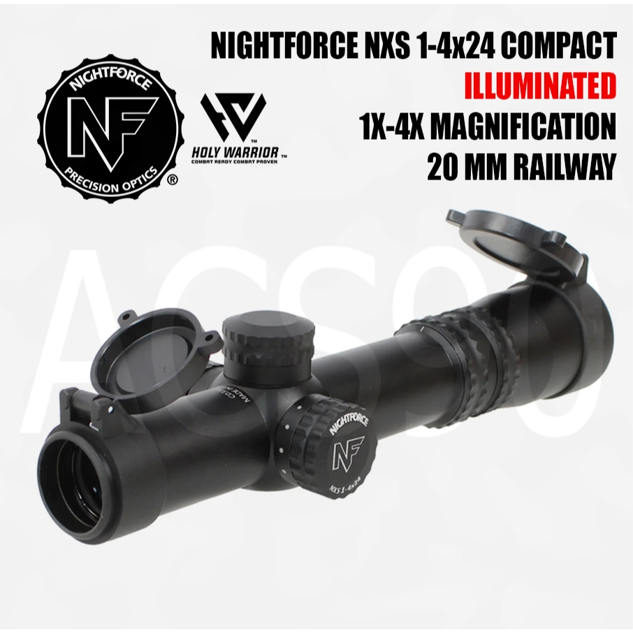 NIGHTFORCE NXS 1-4X24 ZOOM COMPACT LPVO SFP SCOPE TELESCOPE TELESKOP WGB AEG GBB