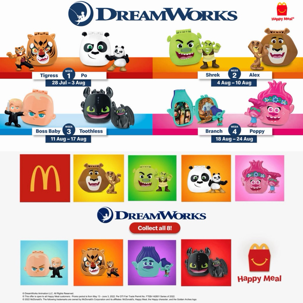 Happy Meal Mcdonald’s Dreamworks 2022