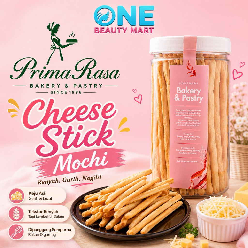 PRIMA RASA Cheese Stick Mochi | PrimaRasa Bakery Pastry Kue Brownis Oleh Oleh Khas Bandung