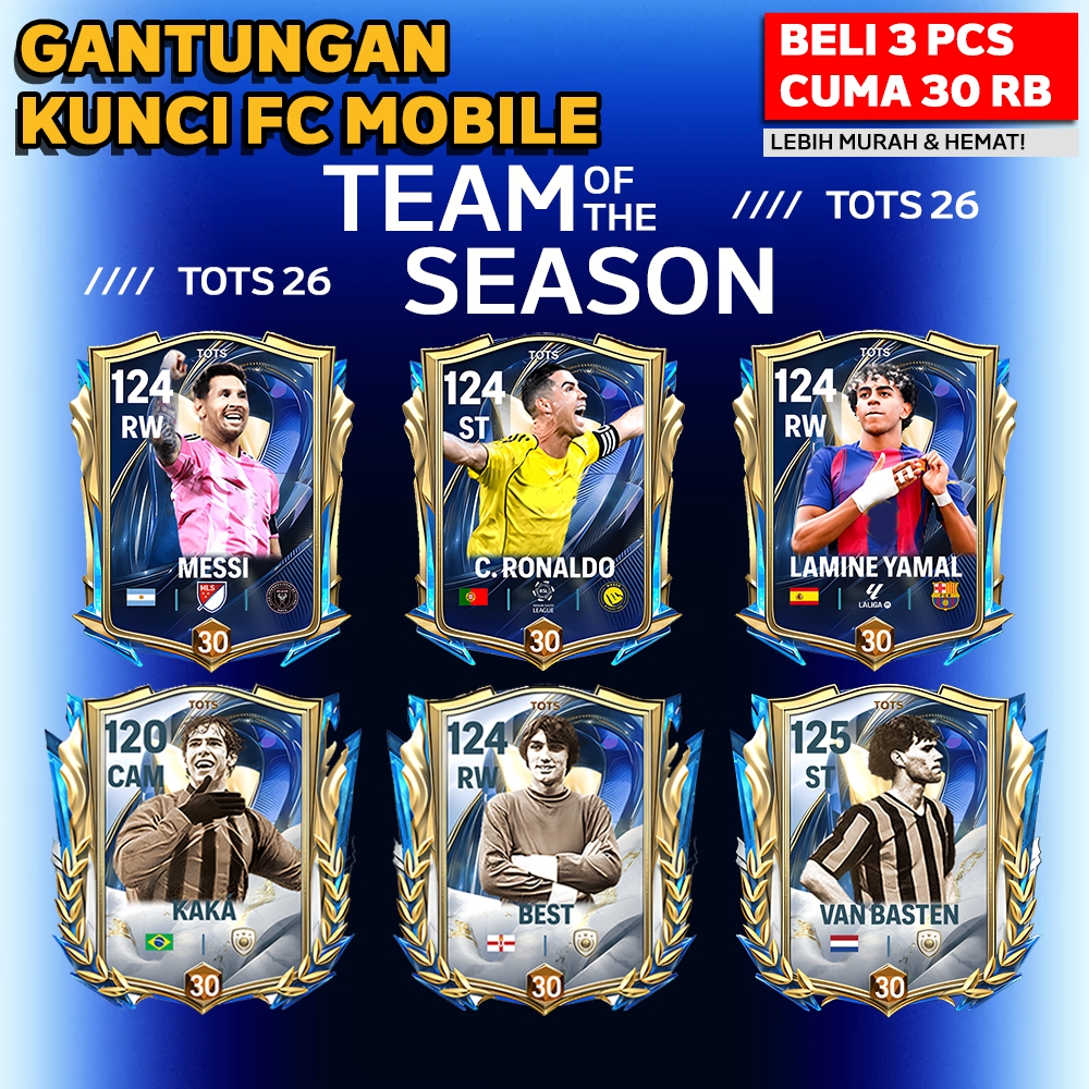 [PROMO] Gantungan Kunci Pemain Bola Gantungan Kunci FC Mobile TOTS Ganci Keychain Akrilik Aksesoris