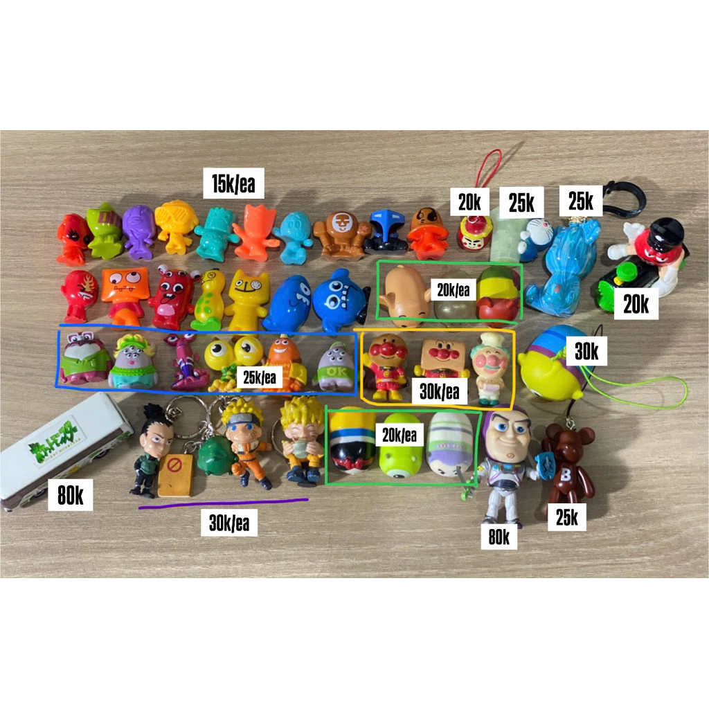 SALE MINI KEYCHAIN TRINKETS FIGURE (MIN TAKE 50k) ANPANMAN TSUMTSUM NARUTO BUZZ LIGHTYEAR POKÉMON TO