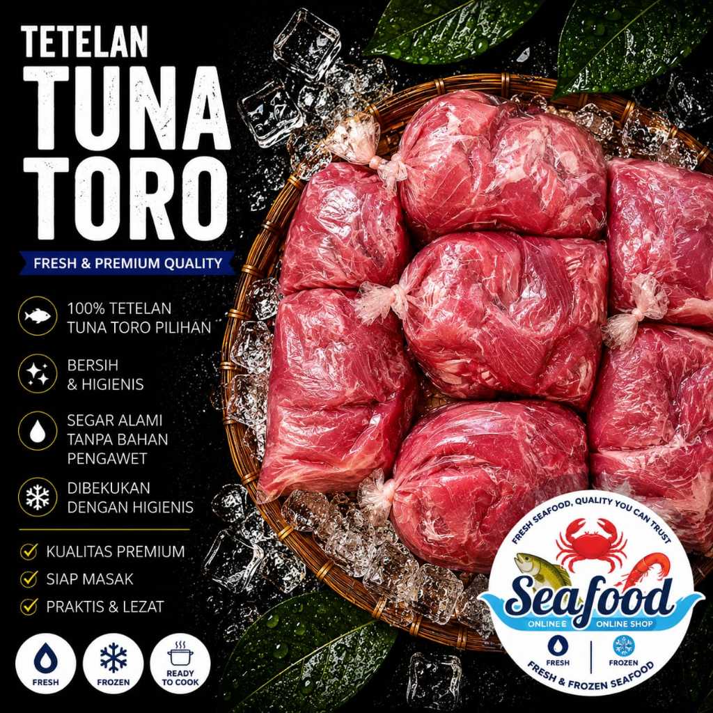 Tuna Tetelan Fresh / Tetelan Tuna Toro 1kg  Ikan Tuna Segar Tetelan - Berkualitas - Bergaransi