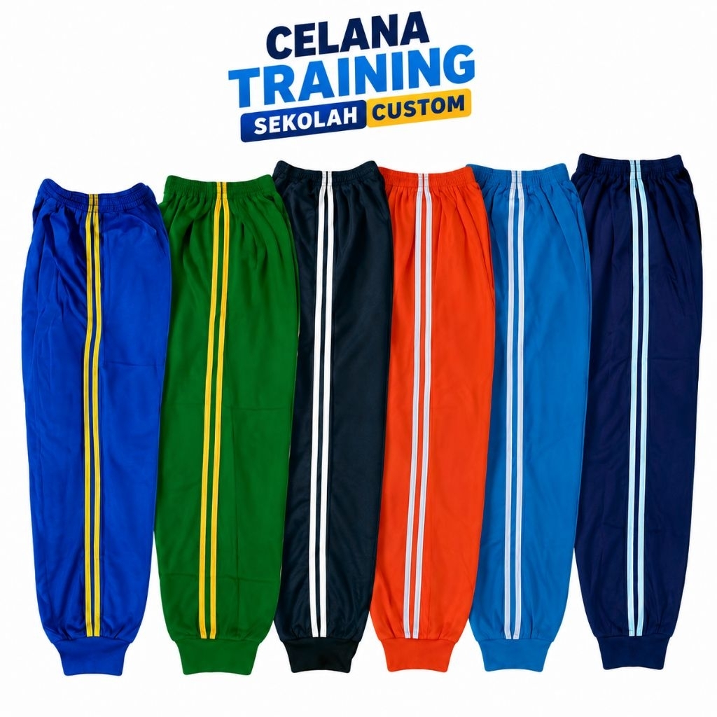 Fashion celana panjang training anak PAUD / TK  USIA 4 - 12 Tahun