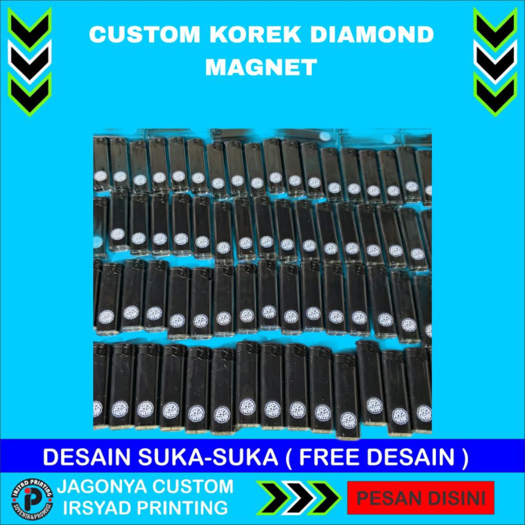 Korek Diamond custom / Korek Api / Korek Bara / Sablon Korek / Sablon Korek