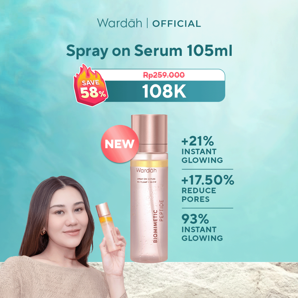 WARDAH Serum Spray - Instant Glowing First Spray Serum - Spray On Serum 105 ml - Kulit lebih glowing