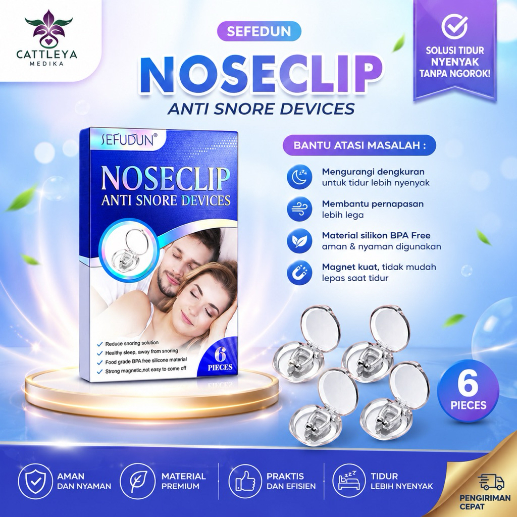 SEFUDUN - NOSECLIP ANTI SNORE DEVICES / ALAT PENJEPIT HIDUNG ANTI NGOROK ANTI SNORE 6pcs