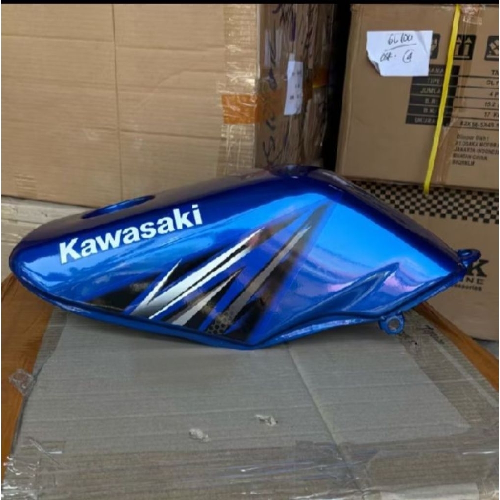 Tengki Bensin Ninja R Ninja SS/Tengki Bensin Ninja SS Ninja R Warna Biru Original Import Plus Stripi