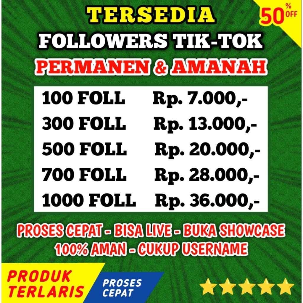 Followers Permanen Akun TikTok Bisa Live