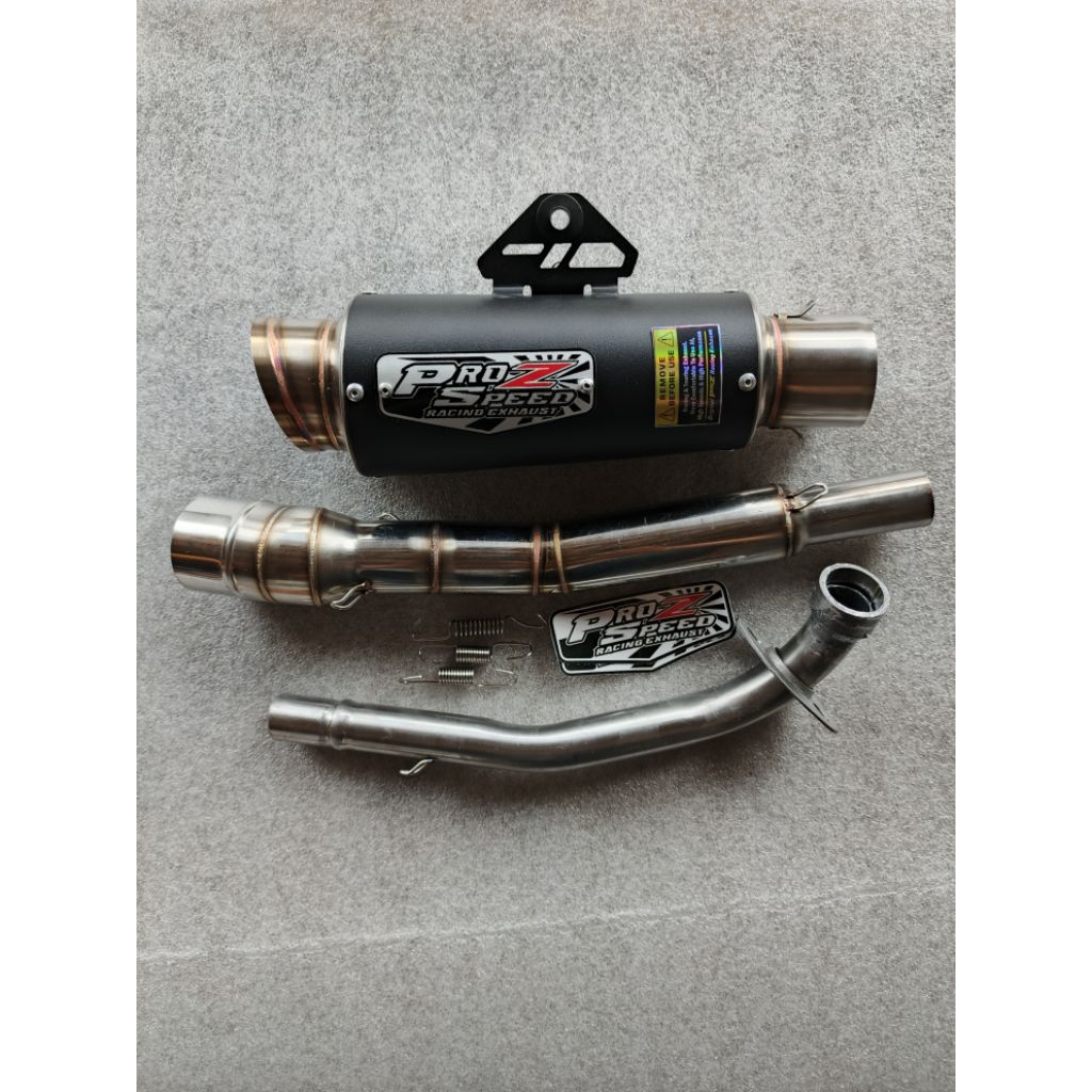 Knalpot full sistem Proline black inlet 50 Sarfull for grand 110,supra 110,vega 110,smash 110,shogun
