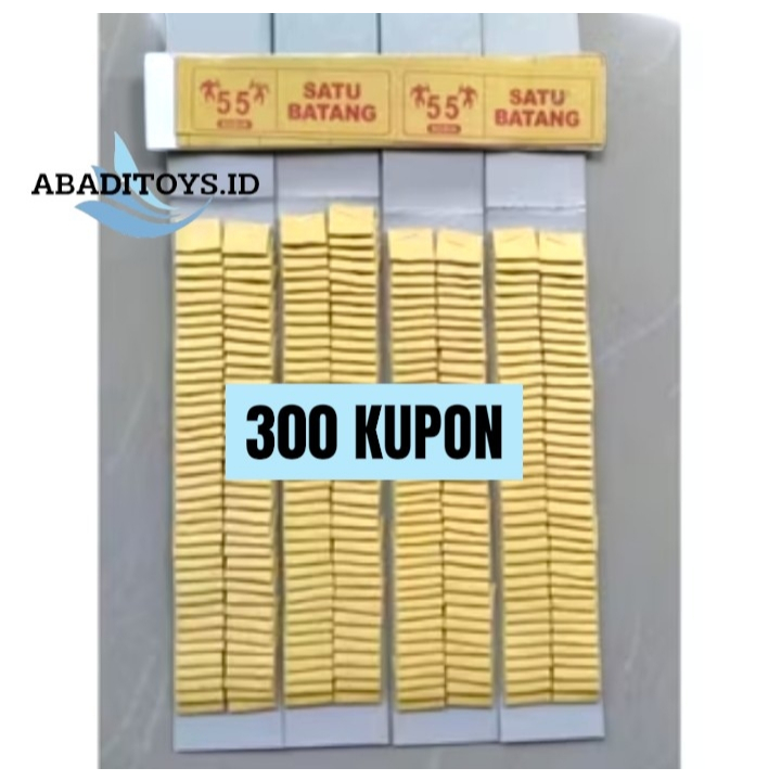Lotre kolas Cabutan Kosongan Mainan Jadul Isi 300 Kupon Berhadiah