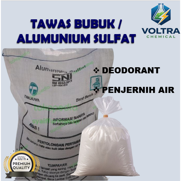 Tawas bubuk 1kg / Tawas Powder / Alumunium Sulfat / Tawas Deororant