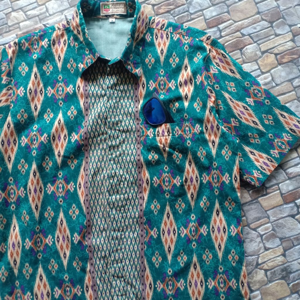 Kemeja Batik pria lengan pendek fashion branded preloved