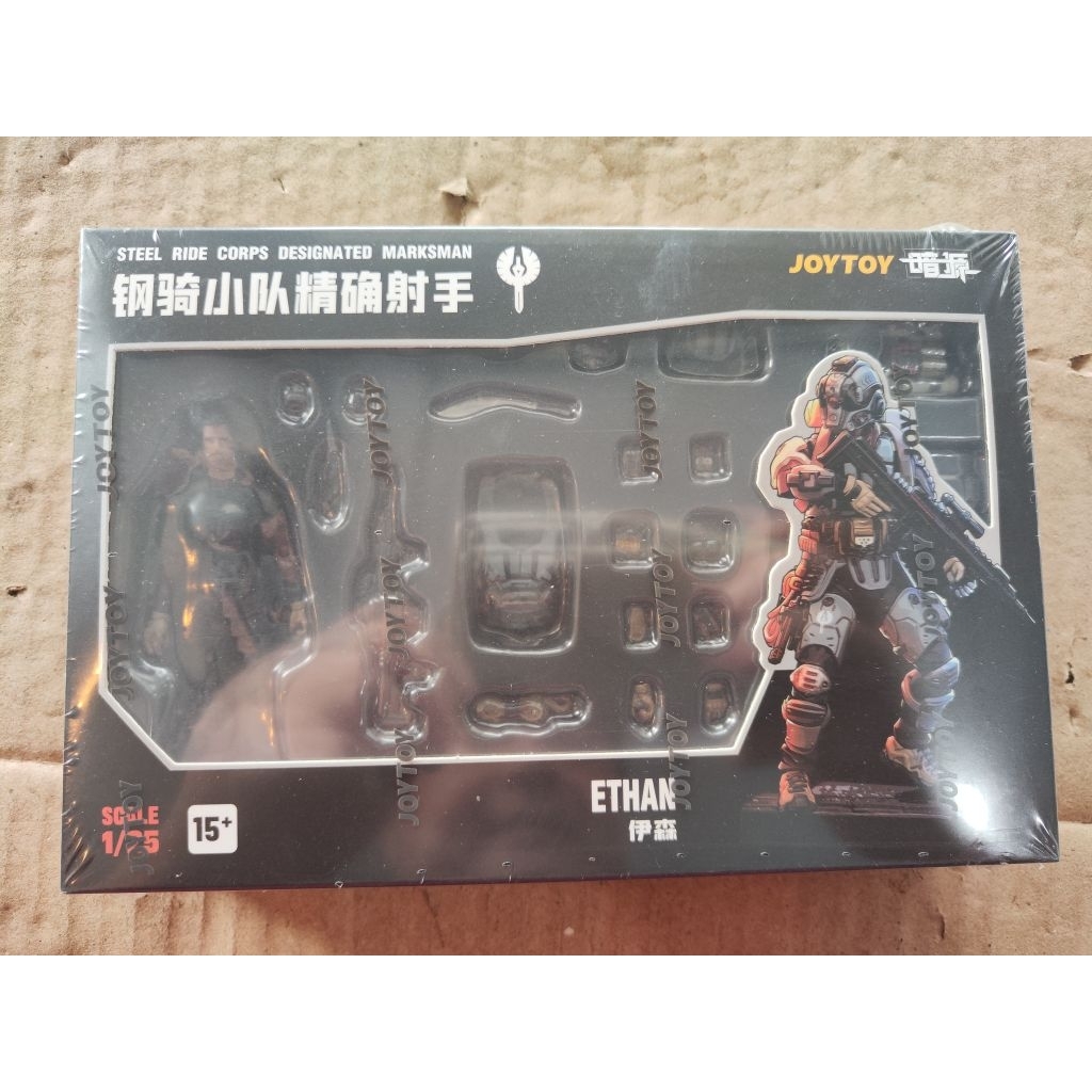 joytoy joy toy skala 1/25 steel ride corps designated marksman ethan action figure tentara  pasangan