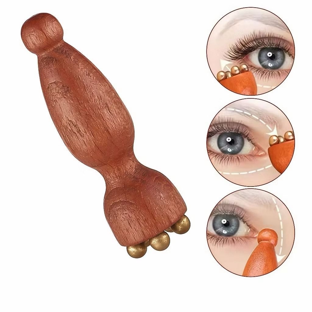 {DS} Alat Pijat Kayu Massager Wajah Kepala Leher / Alat Pijat Wajah Guasha / Totok Wajah Manual Mass